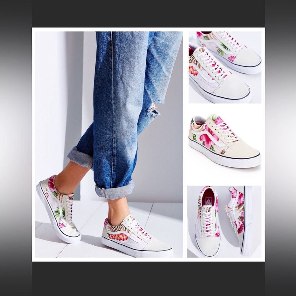 🌺Vans Old Skool Hawaiian Floral White Sneakers🌺
